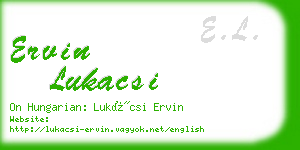 ervin lukacsi business card